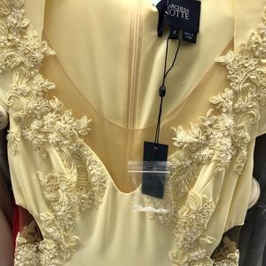 yellow designer gown